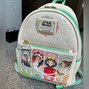 NWT Loungefly Star Wars Princess Leia Ahsoka Queen Padme Amidala Backpack